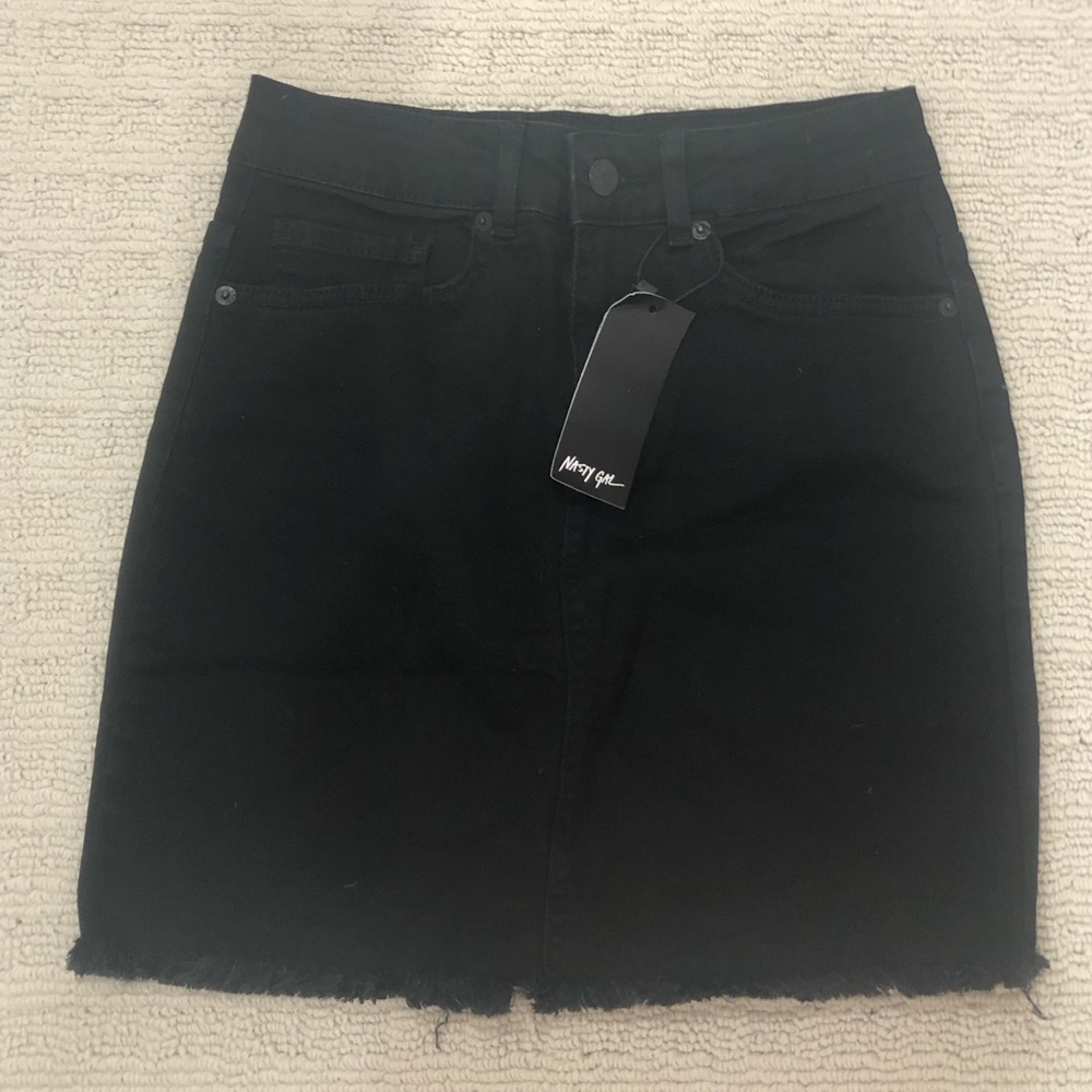 Black Denim Skirt